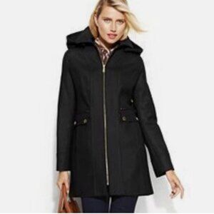 Like new! Michael Kors Black Wool Removable Hood 8P